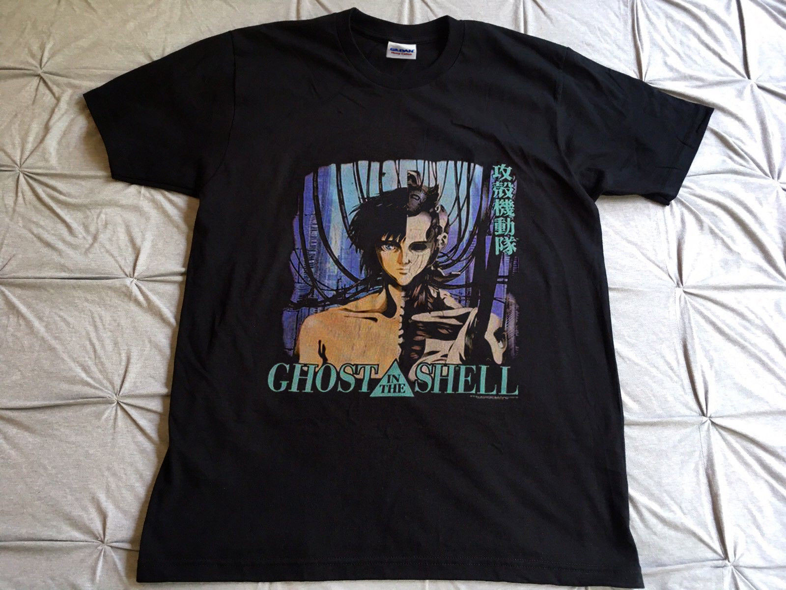 Ghost In The Shell T Shirt Men Black Anime Comic Japan Manga 90's Vintage