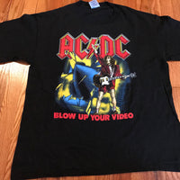 ACDC VINTAGE T SHIRT BLOW UP YOUR VIDEO WORLD TOUR 1988