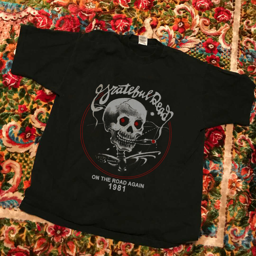 THE WHO × GRATEFUL DEAD vintage バンドT Vintage 1976 Grateful Dead Tour T-shirt Band Tee Lackow Art